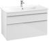 Bild von VILLEROY BOCH Venticello Waschbeckenunterschrank, 2 Auszüge, 953 x 590 x 502 mm, Glossy White / Glossy White A92601DH