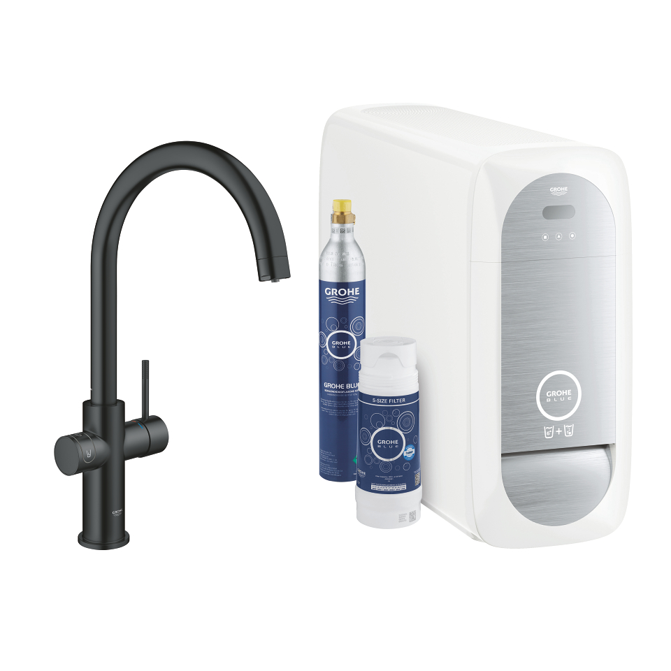 GROHE Blue Home C-Auslauf Starter Kit #31455KS1 - velvet black