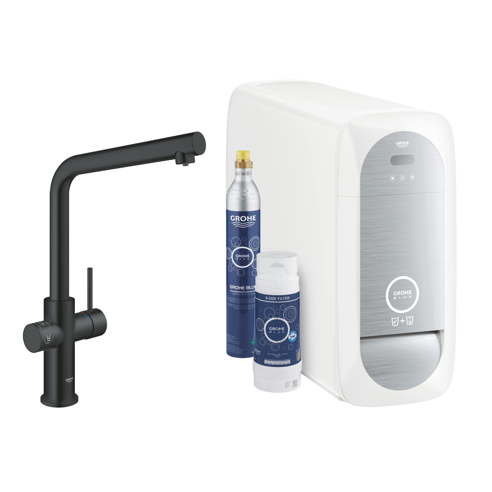 GROHE Blue Home L-Auslauf Starter Kit #31454KS1 - velvet black
