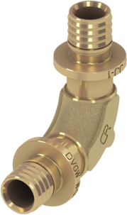 TECE TECEflex Bogen 90 Grad druckverlustoptimiert Dimension 32 x 32, Siliziumbronze #707332