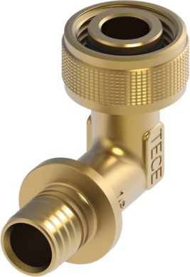 TECE TECEflex Schnelladapter Winkel 90° Dimension 16 x 1/2", Siliziumbronze #708631