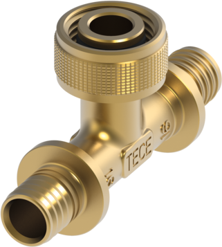TECE TECEflex Schnelladapter, T-Stück, Abgang, Siliziumbronze 16 x 1/2" x 16 #708633