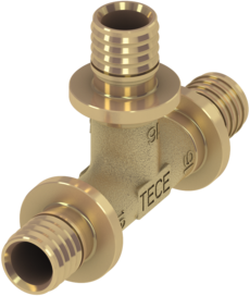 TECE TECEflex T-Stück Standard Messing, Dim. 32 x 32 x 32 #760032