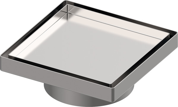 TECE TECEshowerpoint Rostrahmen aus Edelstahl, 150 mm, Design "plate" #3660013