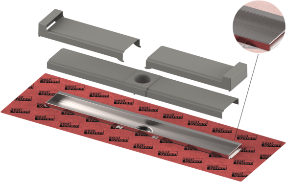 TECE TECEdrainline-Evo, Duschrinne, mit Wandfliesenauflage, 1000 mm #601003