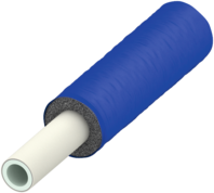 TECE TECEflex Mehrschichtverbundrohr PE-Xc/Al/PE-RT vorgedämmt, 6 mm Dämmung, blau, Dim. 20, 21 x 3,45 mm #731320