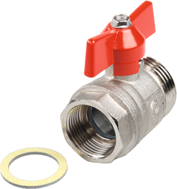 TECE TECEfloor Kugelhahn 1" Rp 1" x AG 1", inkl. Flachdichtung #77381003