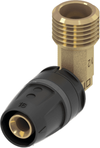 TECE TECElogo-Push Winkelübergangsnippel Standard Messing, Dim. 20 x 3/4" #8610304