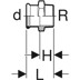 Bild von 21722 Geberit Mapress Carbon Steel adaptor with male thread