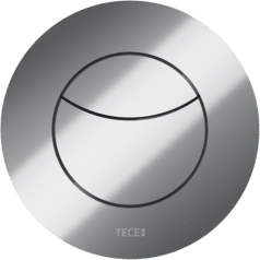 TECE TECEflushpoint pneumatische Fernauslösung für Zweimengentechnik, Feinbauset, mit runder Blende, Chrom glänzend #9240982