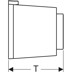 Bild von 116.046.11.1 Geberit Typ 01 Fernbetätigung pneumatisch, für 1-Mengen-Spülung, AP-Drücker