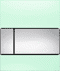 Bild von TECE TECEsquare Urinal-Betätigungsplatte mit Kartusche Glas grün Taste Chrom glänzend 9242805