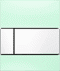 Bild von TECE TECEsquare Urinal-Betätigungsplatte mit Kartusche Glas grün Taste weiß 9242803