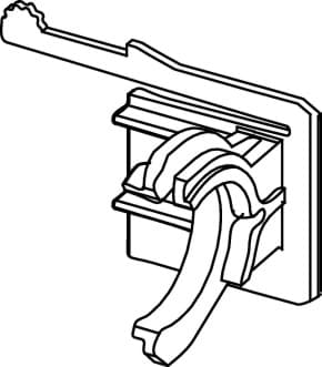 TECE filling valve holder for Octa cistern (27 mm, M 30) #9820375 resmi