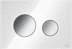 Bild von TECE TECEloop WC-Betätigungsplatte Glas weiß glänzend, Tasten Chrom glänzend Zweimengentechnik #9240660