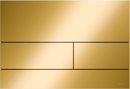 Bild von TECE TECEsquare II Metall WC-Betätigungsplatte, "Polished Gold Optic / Gold Optik glänzend", Zweimengentechnik 9240839