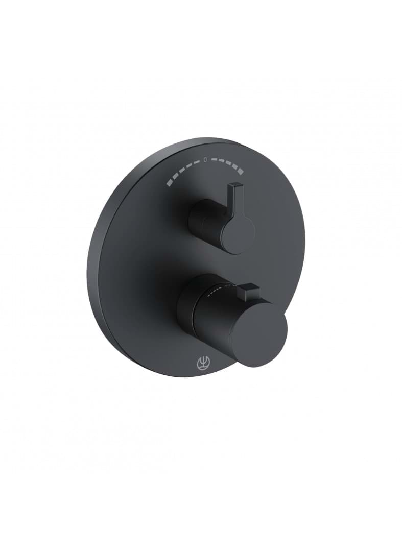 Obrázek KLUDI KLUDI-NOVA FONTE podomítková vanová/sprchová termostatická baterie #208303915 - matná černá
