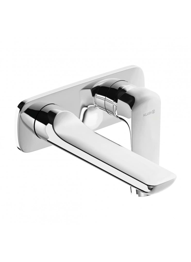 KLUDI Unterputz-Waschtisch-Zweiloch-Wand-Einhandmischer #412440575 - Chrom