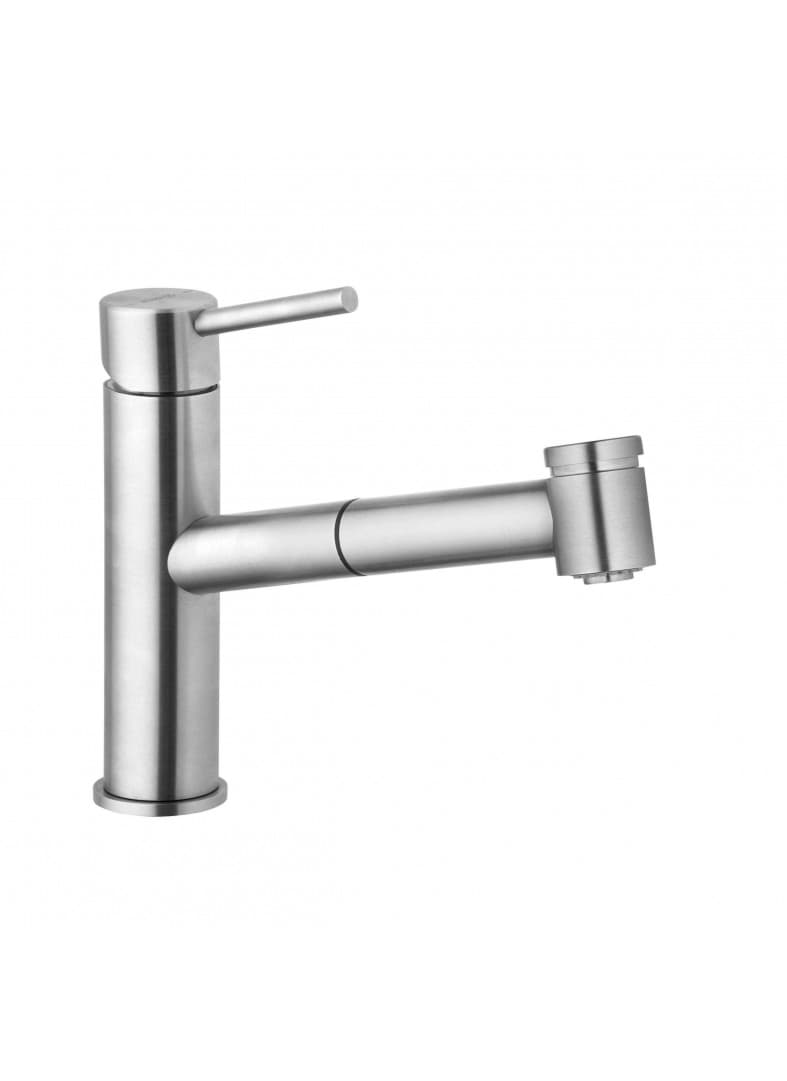 KLUDI Spültisch-Einhandmischer DN 15 #44851F860 - Stainless Steel Brushed