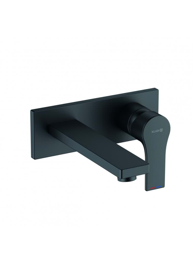 KLUDI ZENTA SL Unterputz-Waschtisch-Zweiloch-Wand-Einhandmischer #482473965 - mattschwarz