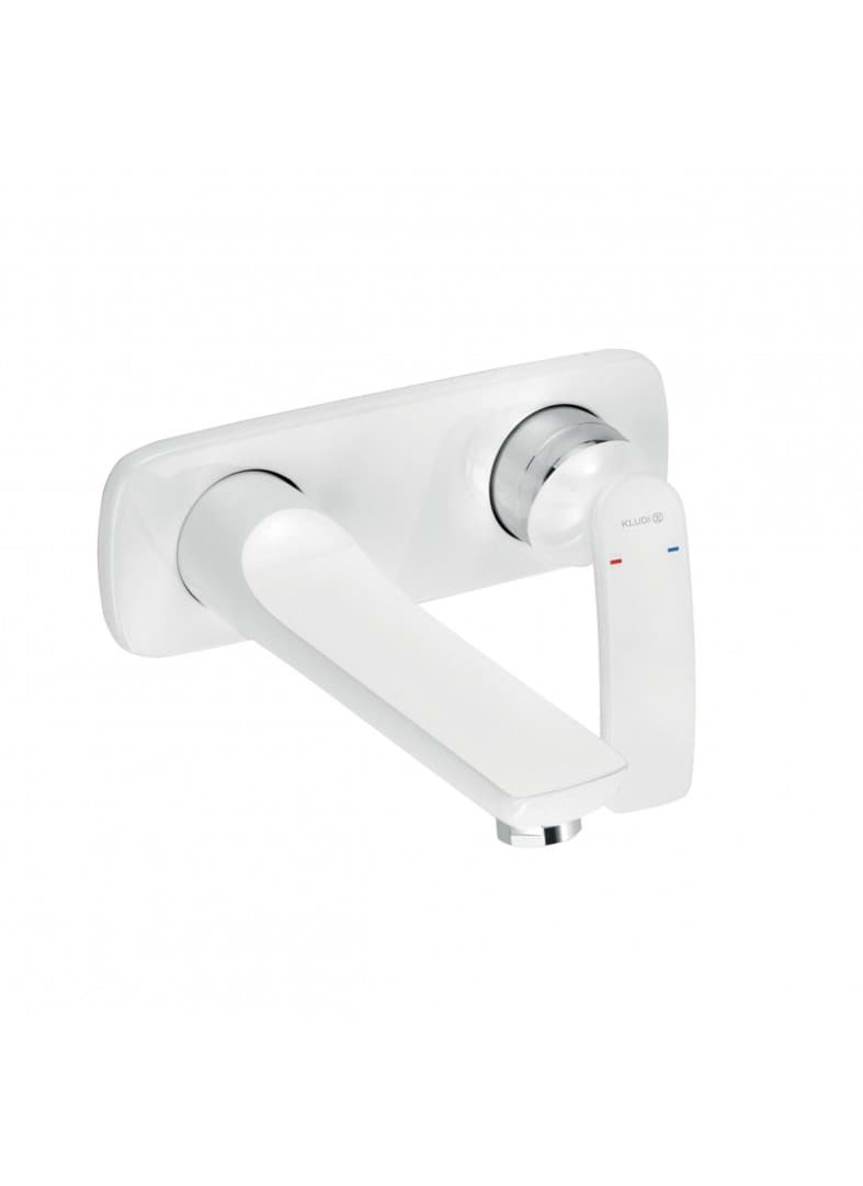 KLUDI Unterputz-Waschtisch-Zweiloch-Wand-Einhandmischer #522469175 - Chrom/Weiß