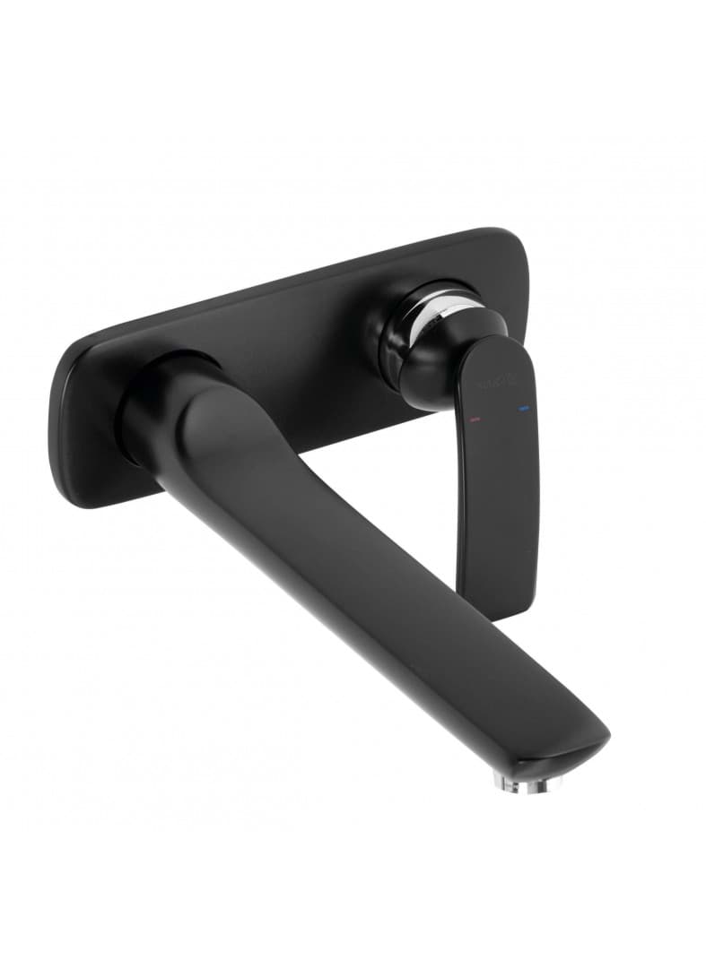 KLUDI Unterputz-Waschtisch-Zweiloch-Wand-Einhandmischer #522478775 - Chrom/Mattschwarz