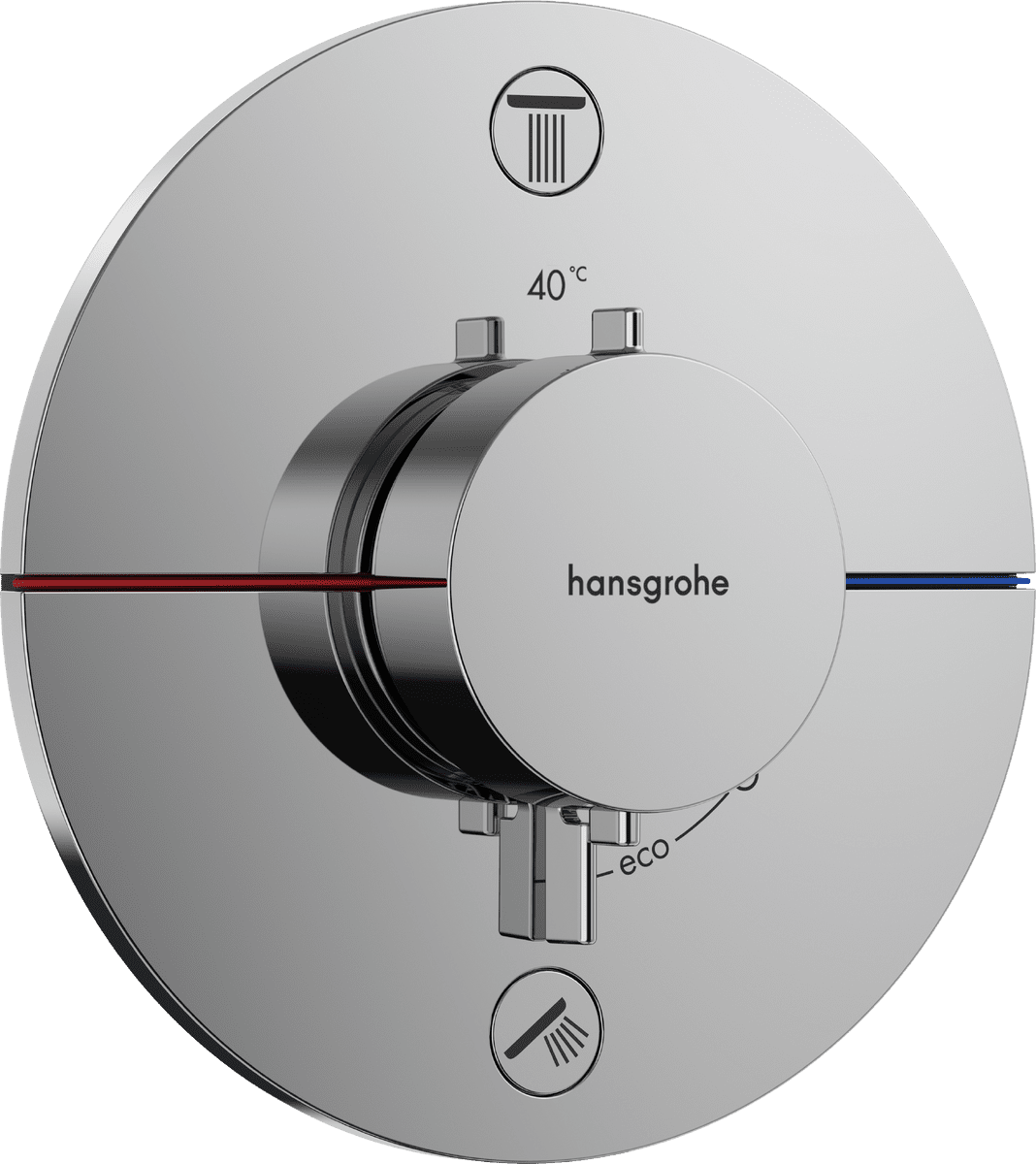 εικόνα του HANSGROHE ShowerSelect Comfort S Thermostat for concealed installation for 2 functions Chrome 15554000