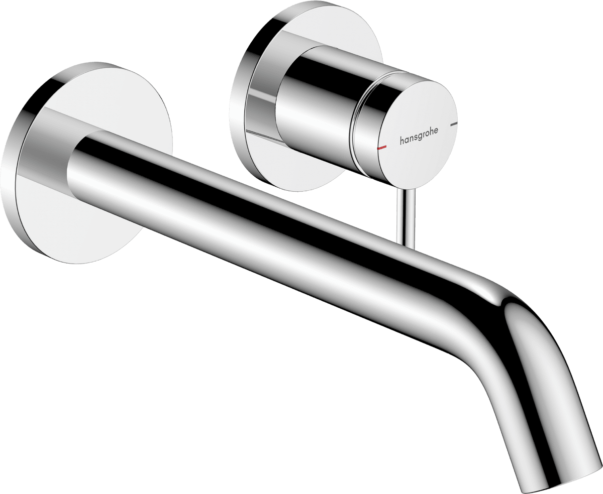 Picture of HANSGROHE Tecturis S Single lever basin mixer for concealed installation wall-mounted EcoSmart+ with spout 22,5 cm Chrome 73351000