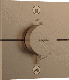 Bild von HANSGROHE ShowerSelect Comfort E Thermostat Unterputz für 2 Verbraucher Brushed Bronze 15572140