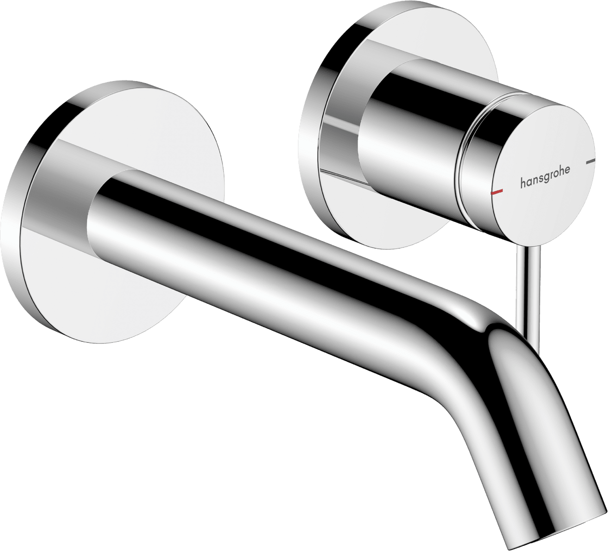 Зображення з  HANSGROHE Tecturis S Single lever basin mixer for concealed installation wall-mounted EcoSmart+ with spout 16,5 cm Chrome 73350000