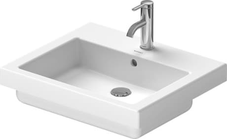 DURAVIT Einbauwaschtisch 031550 Design by Duravit #0315500000 - p Farbe 00, Weiß Hochglanz, Anzahl Hahnlöcher pro Waschplatz: 1 500 x 465 mm