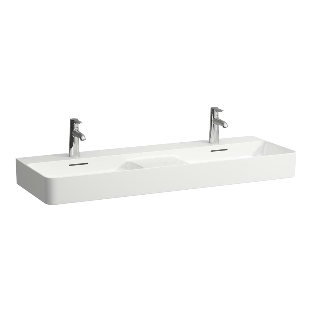 LAUFEN VAL Doppelwaschtisch, mit semi-trockenem Bereich 1200 x 420 x 155 mm #H8142827581561