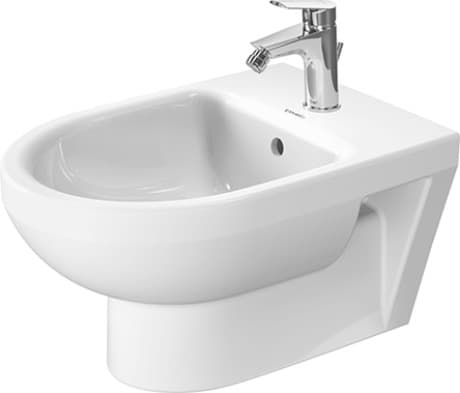 Зображення з  DURAVIT Wall-mounted bidet 227915 Design by Duravit #22791500001 - Color 00, Number of faucet holes per wash area: 1 370 x 540 mm
