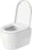 Bild von DURAVIT WC-Sitz 002019 Design by Philippe Starck #0020190000 - Farbe 00, Weiß Hochglanz, Farbe Scharnier: Edelstahl, Überlappend 374 x 438 mm