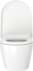 Bild von DURAVIT WC-Sitz 002011 Design by Philippe Starck #0020110000 - Farbe 00, Weiß Hochglanz, Farbe Scharnier: Edelstahl, Überlappend 374 x 438 mm