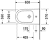 Bild von DURAVIT Stand Bidet 228910 Design by Philippe Starck #2289100000 - Farbe 00, Weiß Hochglanz, Anzahl Hahnlöcher pro Waschplatz: 1 370 x 600 mm