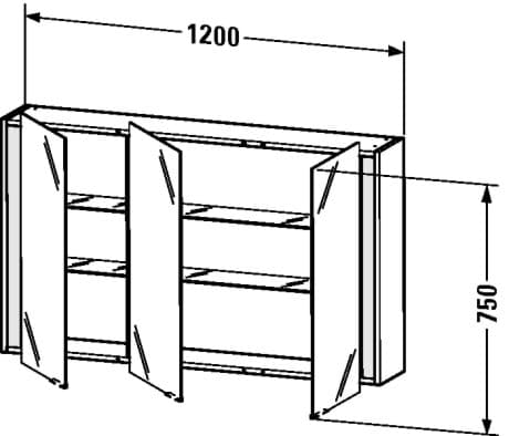 DURAVIT Spiegelschrank #KT7533 Design by Christian Werner Farbe M07 KT753309191