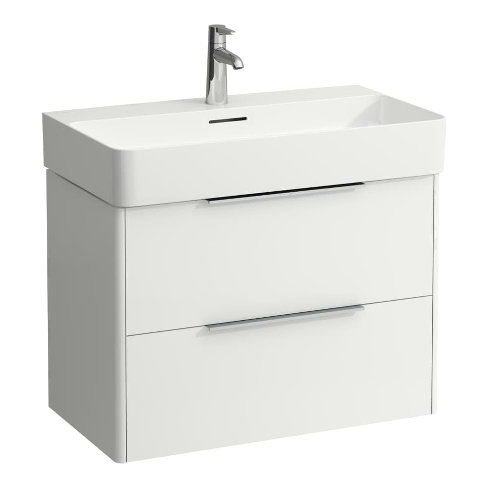 LAUFEN BASE Waschtischunterbau, 2 Schubladen, passend zu Waschtisch H810285 735 x 390 x 530 mm #H4023521102631 - 263 - Ulme dunkel