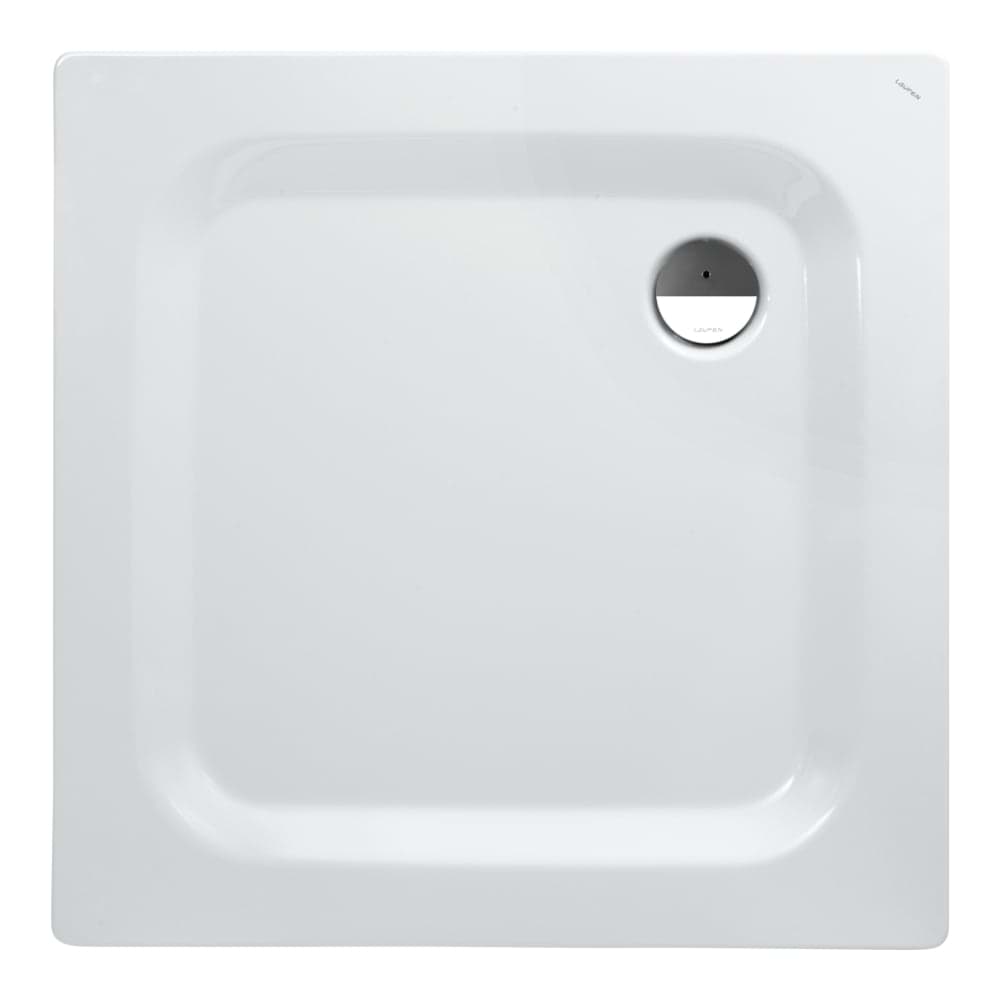 Зображення з  LAUFEN PLATINA shower tray, square, enamelled steel (3.5 mm), extra-flat (25 mm) 1000 x 1000 x 25 mm #H2150046000401 - 600 - White/Antislip