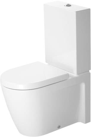 DURAVIT Stand WC für Kombination 214509 Design by Philippe Starck #2145090000 - © Farbe 00, Weiß Hochglanz, Spülwassermenge: 4,5 l, Spülprinzip: Verdrängung 370 x 630 mm