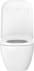 Bild von DURAVIT WC-Sitz 006459 Design by sieger design #0064590000 - Farbe 00, Form: D-shaped, Weiß Hochglanz, Farbe Scharnier: Edelstahl, Überlappend 359 x 430 mm