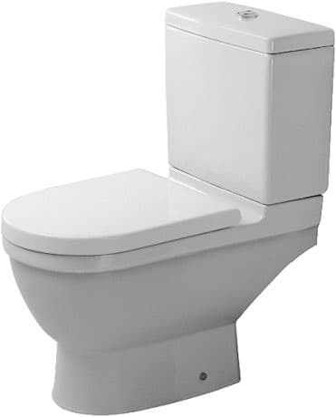 DURAVIT Stand WC für Kombination 012609 Design by Philippe Starck #0126092000 - © Farbe 00, Weiß Hochglanz, Spülwassermenge: 6 l, Spülprinzip: Verdrängung 370 x 655 mm