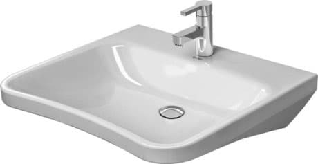 DURAVIT Waschtisch Vital Med 233065 Design by Matteo Thun & Antonio Rodriguez #23306500701 - p Farbe 00, Weiß Hochglanz, Rechteckig, Anzahl Waschplätze: 1 Mitte, Anzahl Hahnlöcher pro Waschplatz: 1 Mitte 650 x 570 mm