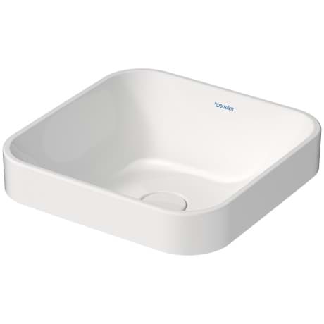Зображення з  DURAVIT Washbowl 235940 Design by sieger design #2359406100 - • Color 61, Interior colour White High Gloss, Exterior colour Anthracite Matt, Number of washing areas: 1 Middle 400 mm