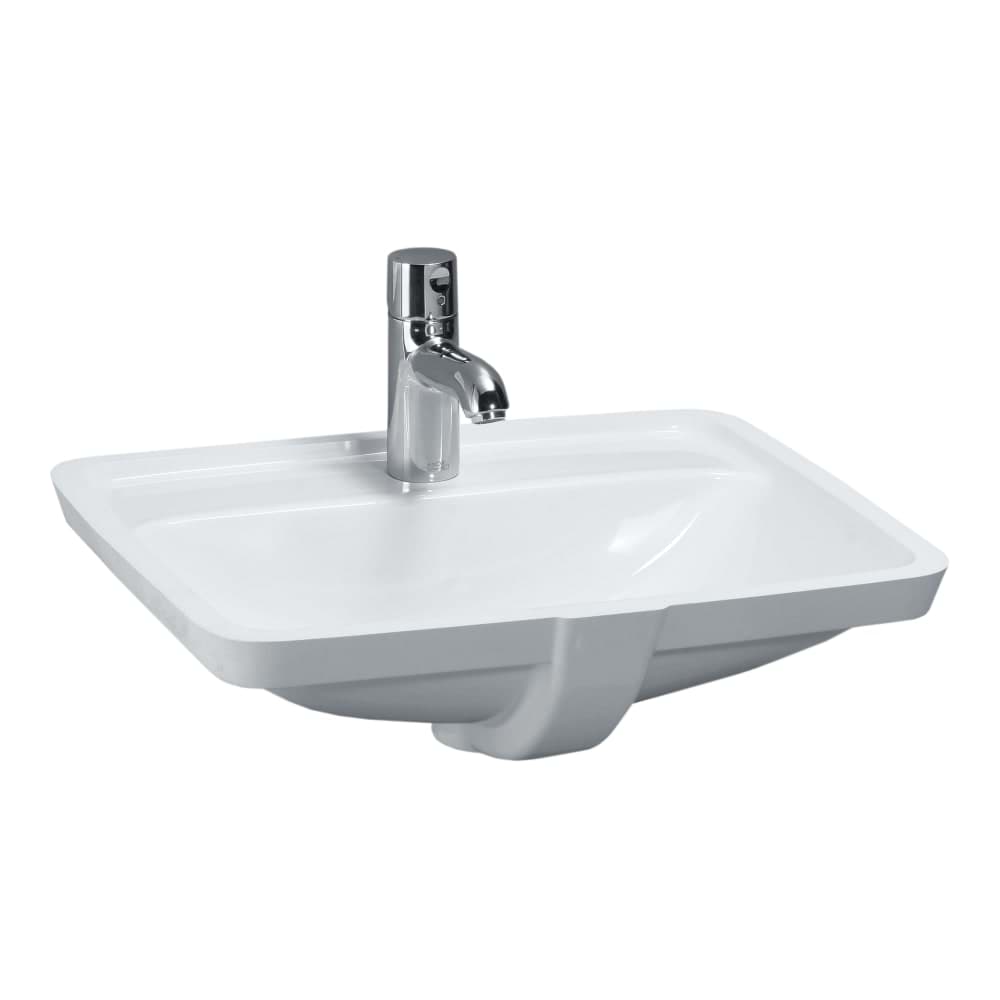 Picture of LAUFEN PRO S Built-in washbasin from below, with tap ledge, polished 490 x 360 x 170 mm #H8119660001091