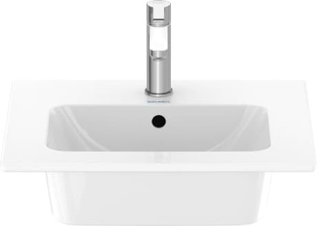 DURAVIT Washbasin 233653 Design by Philippe Starck #23365300601 - p Color 00, White High Gloss, Number of washing areas: 1 Middle, Number of faucet holes per wash area: 1 Middle 530 mm resmi