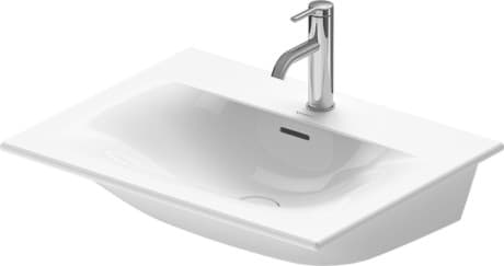 DURAVIT Waschtisch 234463 Design by sieger design #23446300001 - p Farbe 00, Weiß Hochglanz, Anzahl Waschplätze: 1 Mitte, Anzahl Hahnlöcher pro Waschplatz: 1 Mitte 630 mm