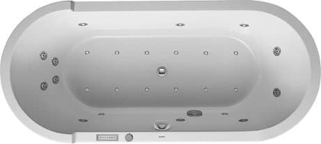 DURAVIT Whirlwanne 760009 Design by Philippe Starck #760009000JS1000 - Farbe 00, Air-System, 50 Hz, Schutzart: IPX5 1800 x 800 mm