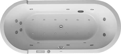 DURAVIT Whirlwanne 760010 Design by Philippe Starck #760010000JS1000 - Farbe 00, Air-System, 50 Hz, Schutzart: IPX5 1800 x 800 mm