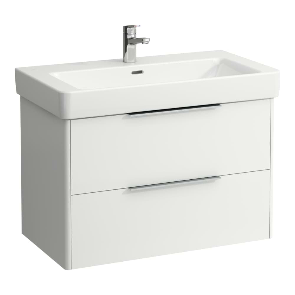 Picture of LAUFEN BASE Vanity unit, 2 drawers, matches washbasin 813965 810 x 440 x 530 mm #H4023921102611 - 261 - White glossy